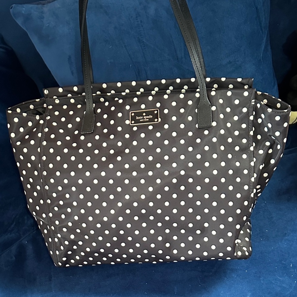 Kate Spade Black and White Polka Dot Tote